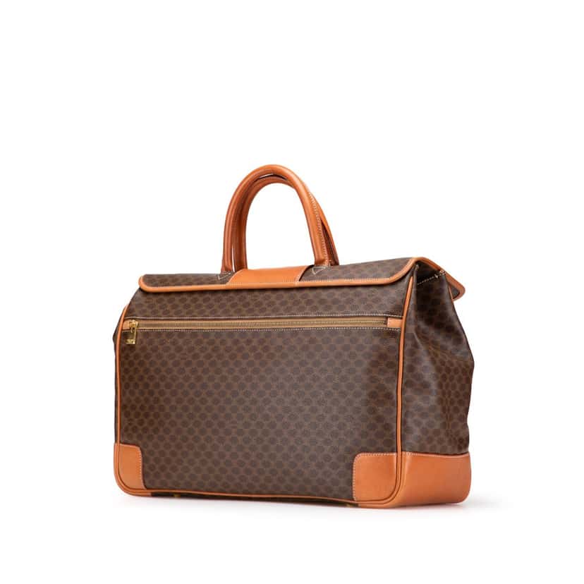 Celine Macadam Coated Canvas Travel Bag Brown Canvas Good condition - Back View