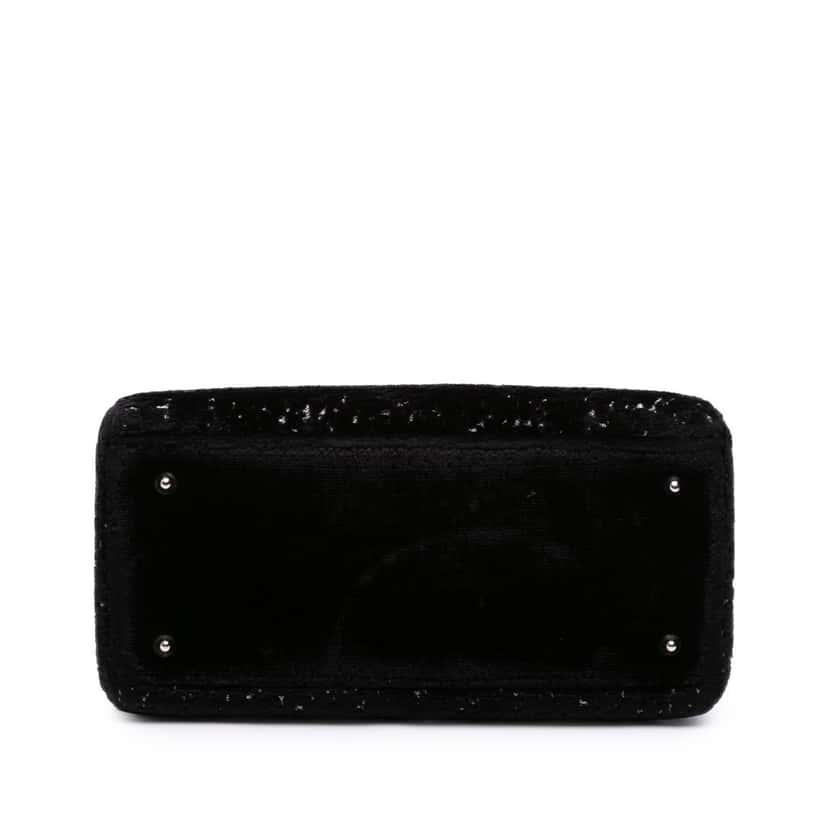 Dior Medium Velvet and Canvas Lady Dior Black Velvet Good condition - Inside View
