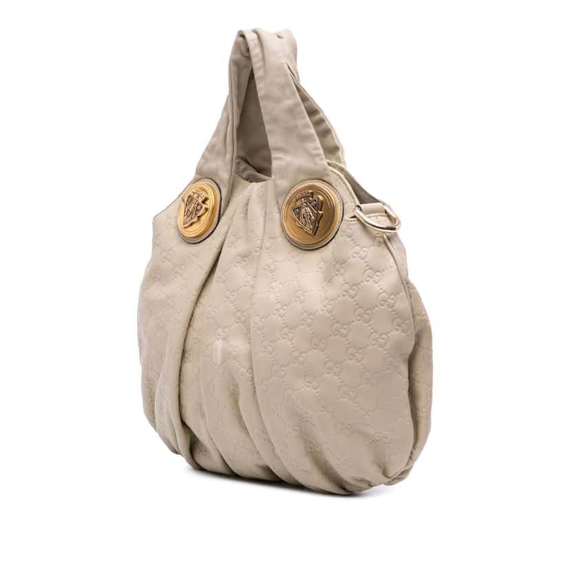 Gucci Medium Guccissima Hysteria Satchel Brown Leather Good condition - Back View