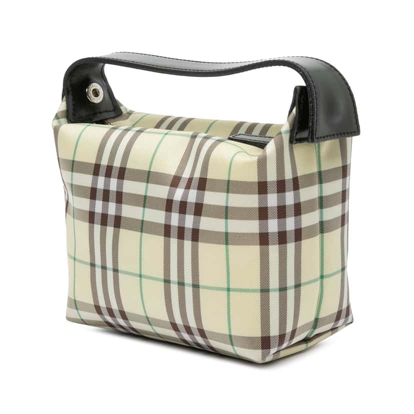 Burberry Mini House Check Coated Canvas Handbag Brown Canvas Good condition - Back View