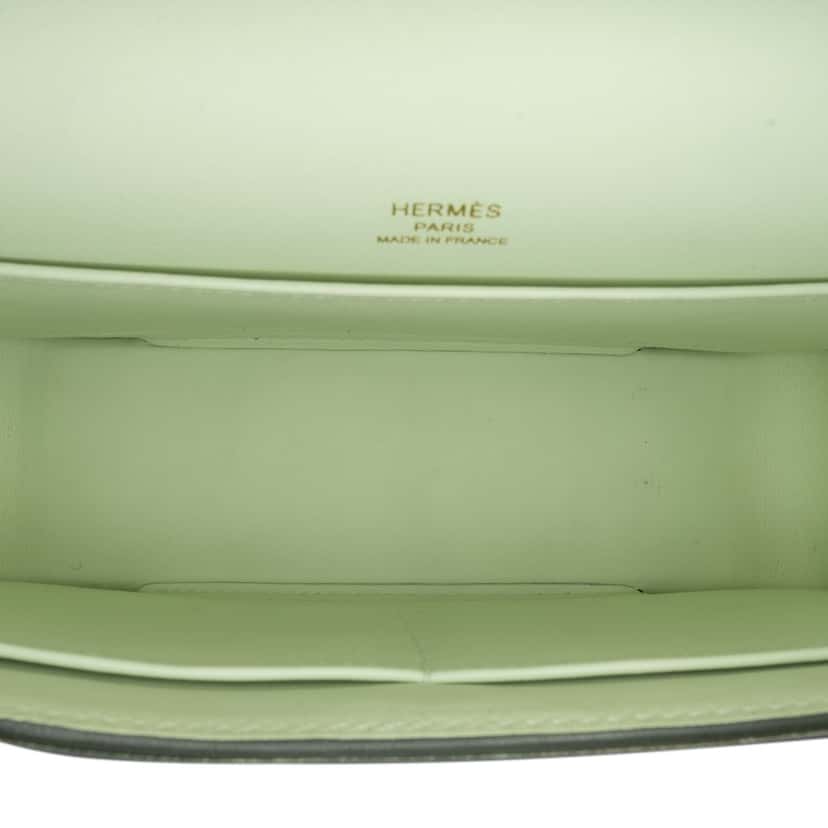 Hermès Chevre Mysore Geta Green Leather Good condition - Model View