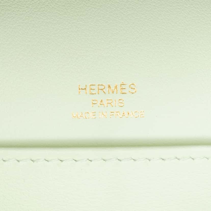Hermès Chevre Mysore Geta Green Leather Good condition - Box View