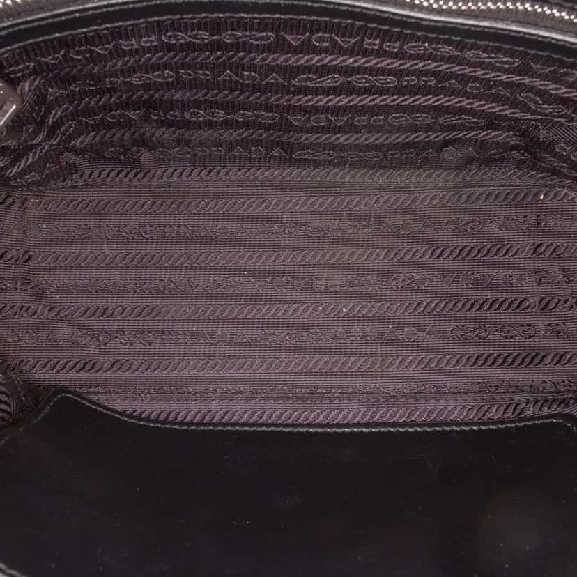 Prada Soft Calfskin Diagramme Camera Bag Black Leather Good condition - Model View
