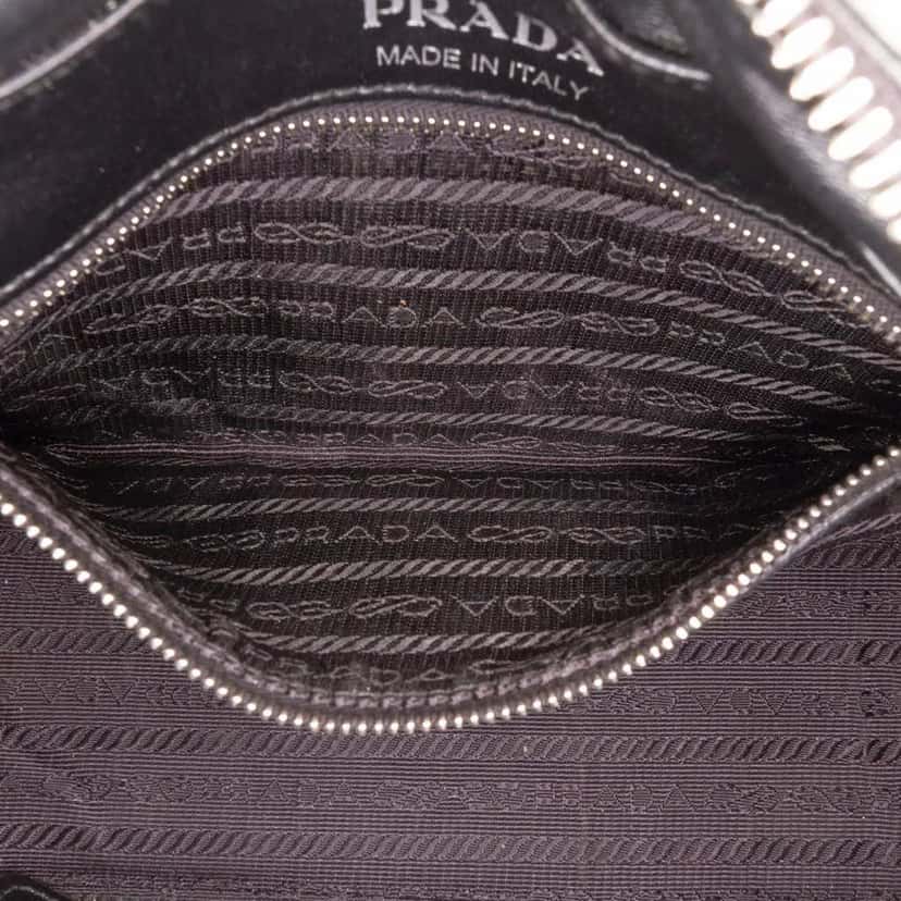 Prada Soft Calfskin Diagramme Camera Bag Black Leather Good condition - Box View