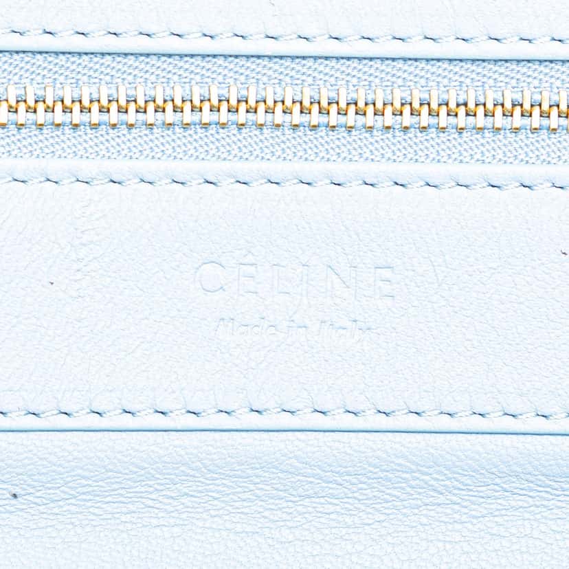 Celine Bicolor Leather Vertical Cabas Tote Blue Leather Good condition - Box View
