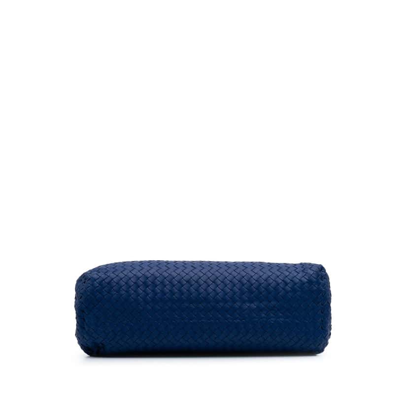 Bottega Veneta Medium Nappa Intrecciato Double Chain Tote Blue Leather Good condition - Inside View