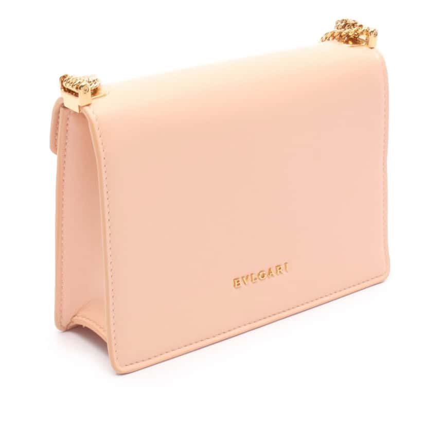 Bvlgari Leather Serpenti Forever Crossbody Pink Leather Good condition - Back View