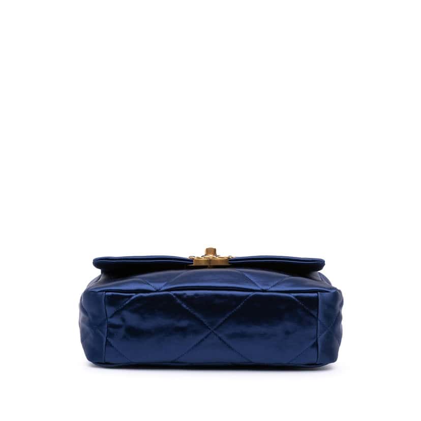 Chanel Medium Satin 19 Flap Blue Satin Good condition - Inside View