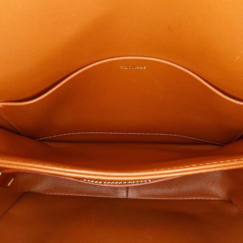 Celine Teen Canvas and Calfskin Triomphe Crossbody Brown Canvas Good condition - Box View