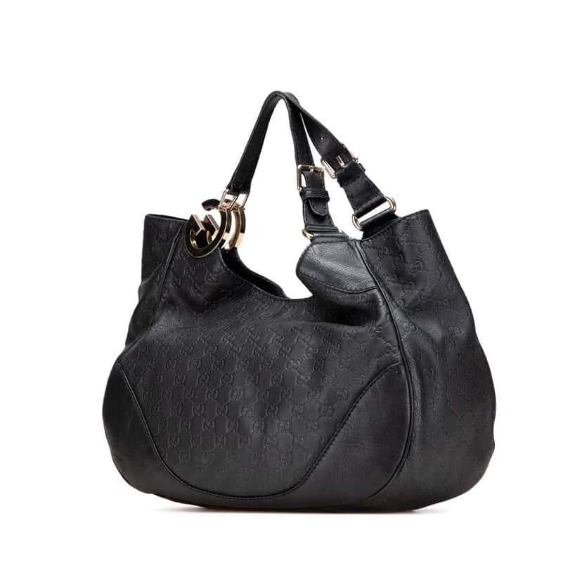 Gucci Guccissima Charlotte Tote Black Leather Good condition - Back View
