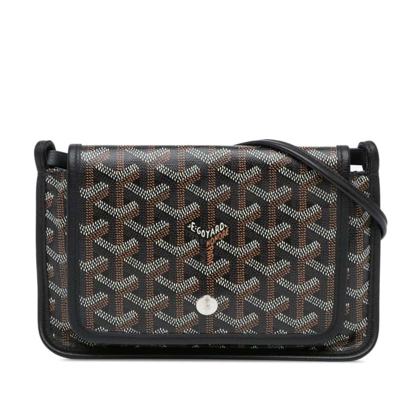 Goyard Goyardine Plumet Pocket Wallet Black Canvas Good condition - Front View