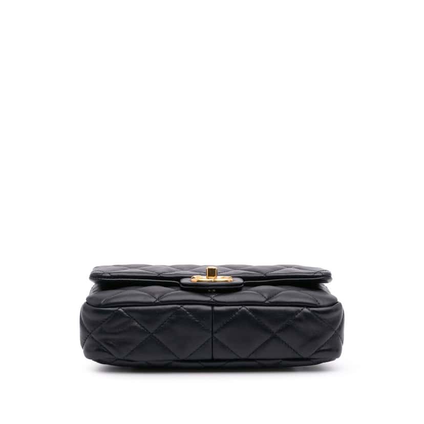 Chanel Small Quilted Lambskin Funky Town Flap Purple Leather Good condition - Inside View