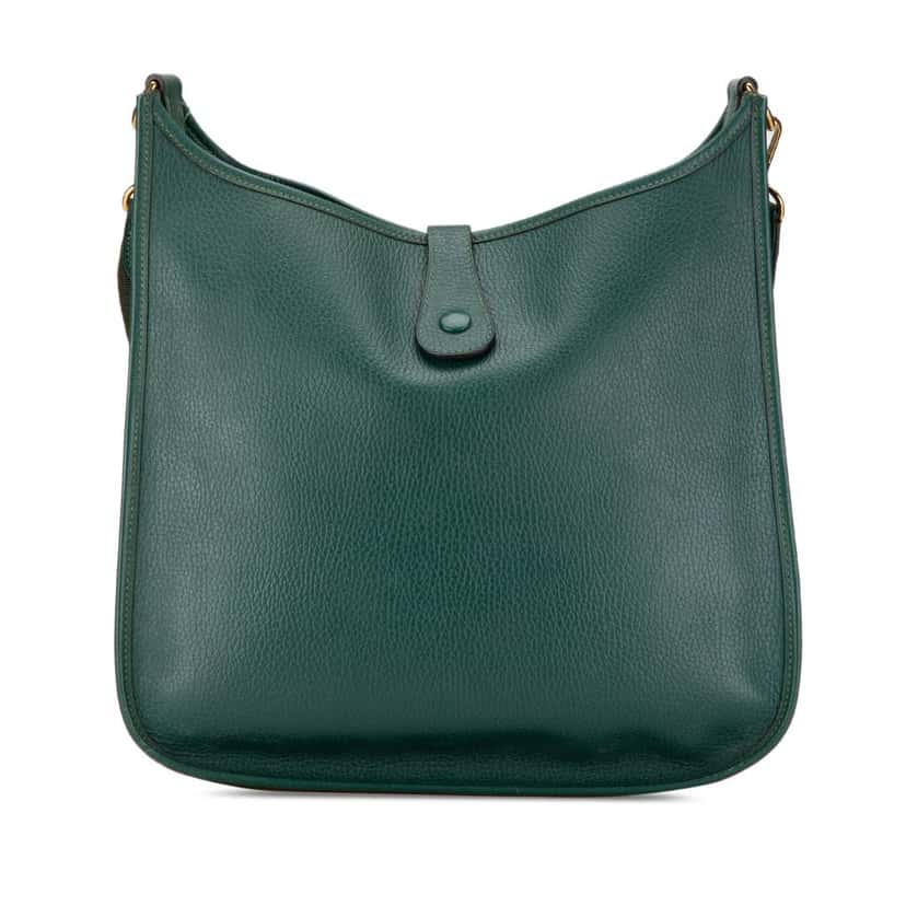 Hermès Togo Evelyne I GM Green Leather Good condition - Inside View