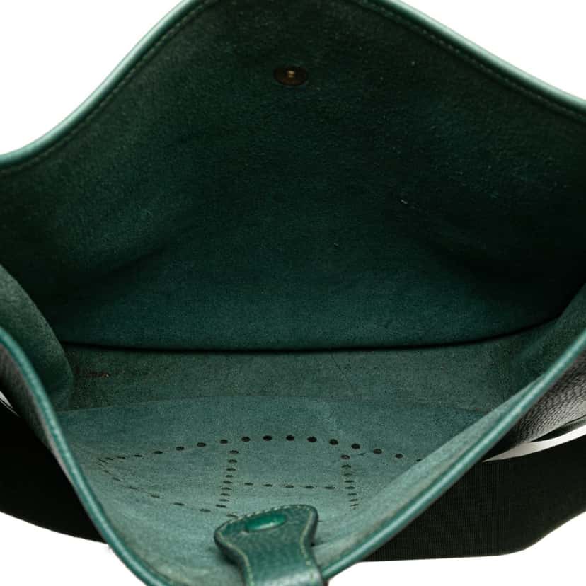 Hermès Togo Evelyne I GM Green Leather Good condition - Box View