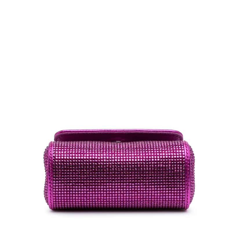 Dolce & Gabbana Mini Crystal Embellished Satin Sicily Bag Purple Satin Good condition - Inside View