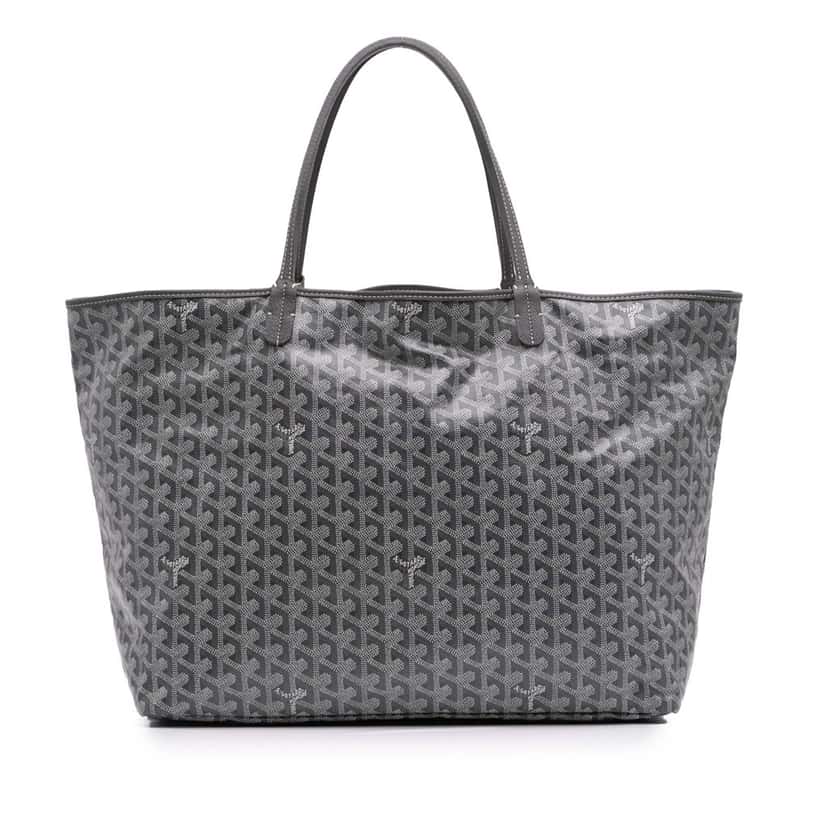 Goyard Goyardine Saint Louis GM Grey Canvas Good condition - Front View