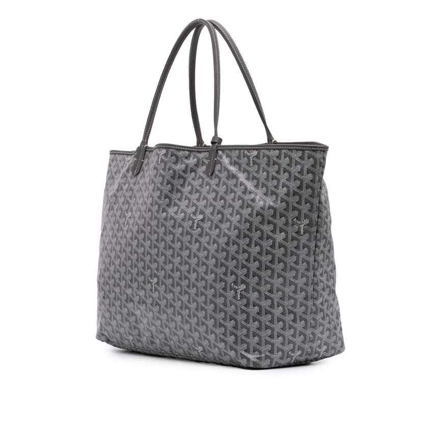 Goyard Goyardine Saint Louis GM Grey Canvas Good condition - Back View