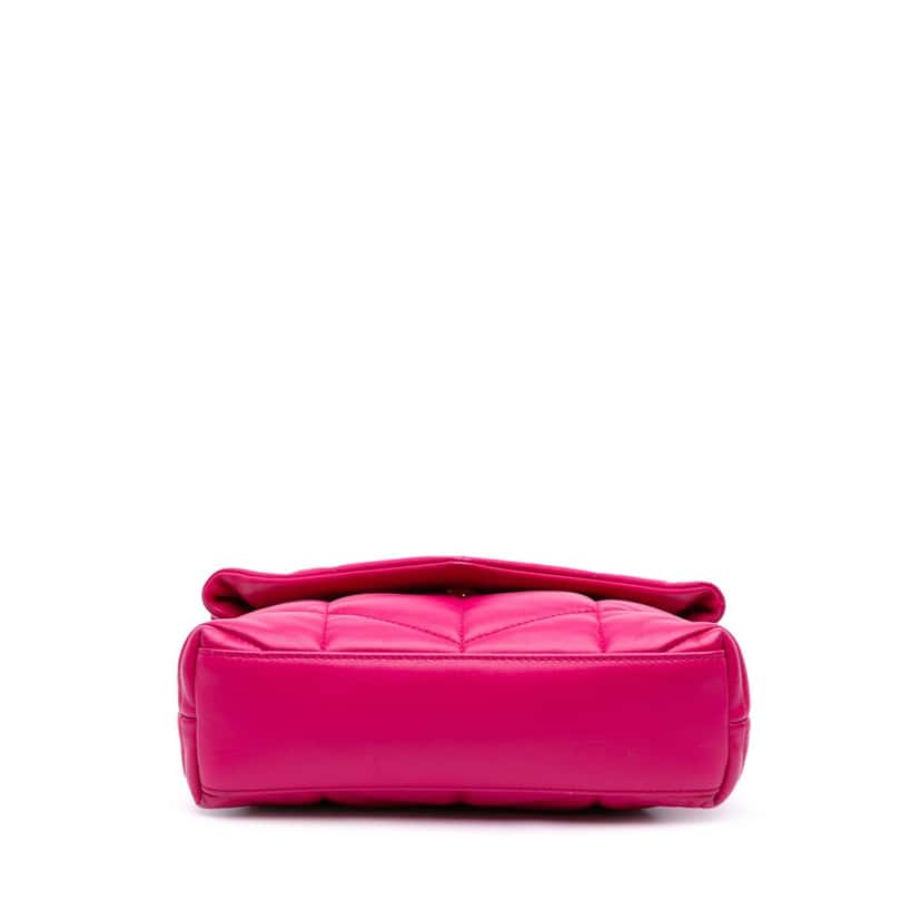 Saint Laurent Toy Lambskin Loulou Puffer Crossbody Pink Leather Good condition - Inside View