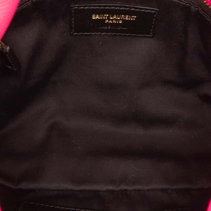 Saint Laurent Toy Lambskin Loulou Puffer Crossbody Pink Leather Good condition - Model View
