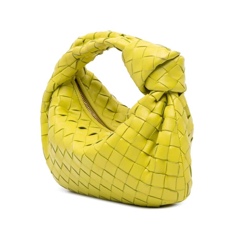 Bottega Veneta Mini Nappa Intrecciato Jodie Yellow Leather Good condition - Back View