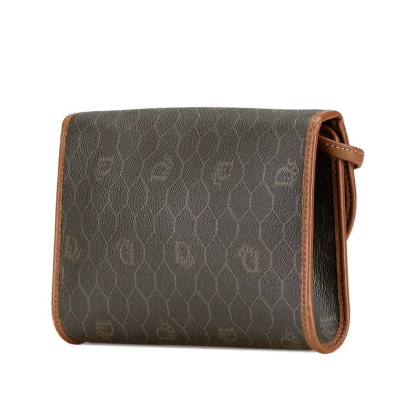 Dior Honeycomb Coated Canvas Crossbody Black Canvas Good condition - Back View
