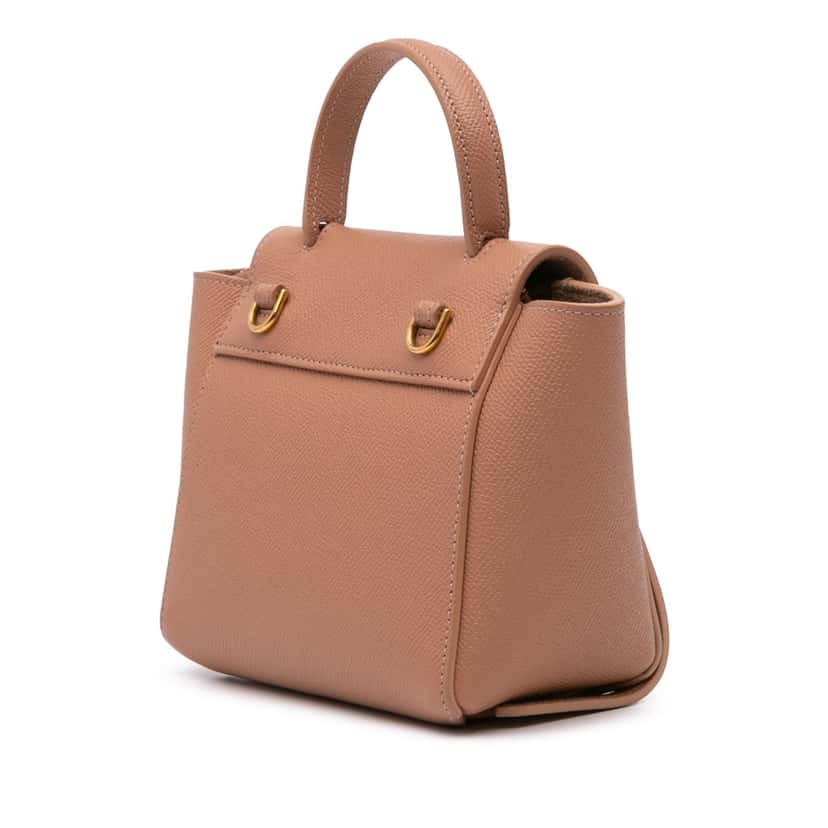 Celine Pico Grained Calfskin Belt Bag Pink Leather Good condition - Back View