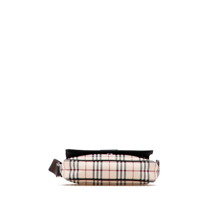 Burberry House Check Canvas Flap Crossbody Brown Canvas Good condition - Inside View