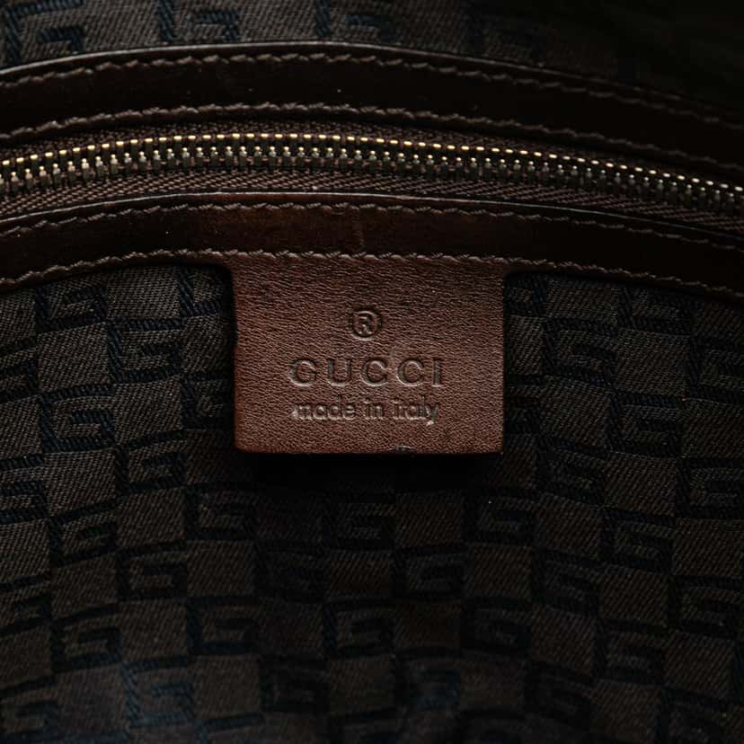 Gucci Web Canvas Reins Hobo Brown Canvas Good condition - Box View