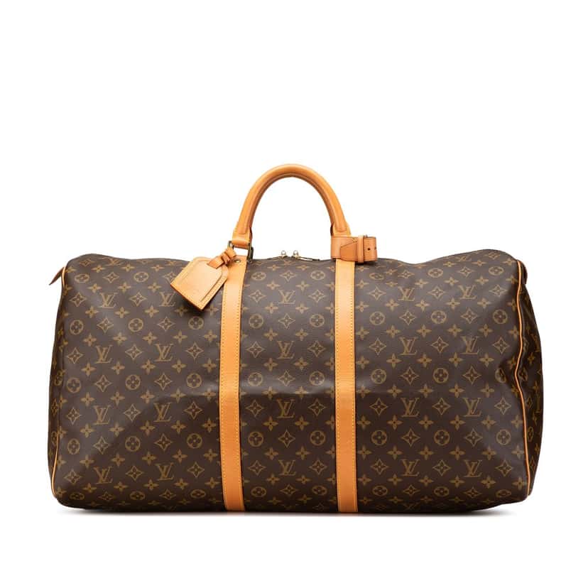 Louis Vuitton Monogram Keepall 60 Brown Canvas Good condition - Front View