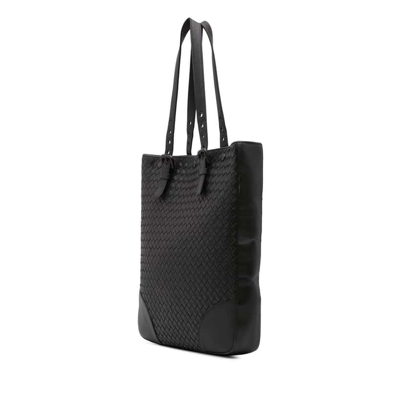 Bottega Veneta Nappa Intrecciato Tote Black Leather Good condition - Back View