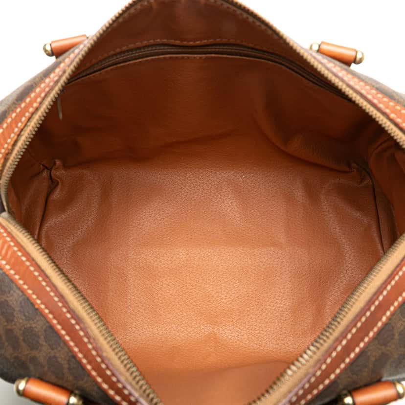 Celine Macadam Coated Canvas Boston Bag Brown Canvas Good condition - Model View