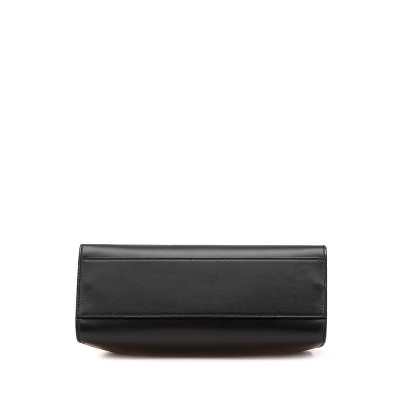 Gucci Small Leather Bamboo Nymphaea Satchel Black Leather Good condition - Inside View