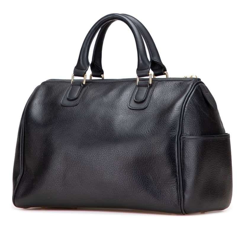 Burberry Leather Boston Black Leather Good condition - Back View
