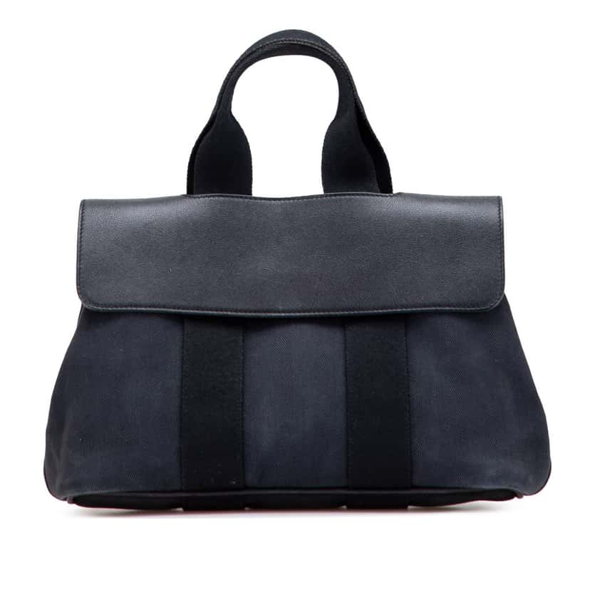 Hermès Toile Valparaiso PM Black Canvas Good condition - Front View