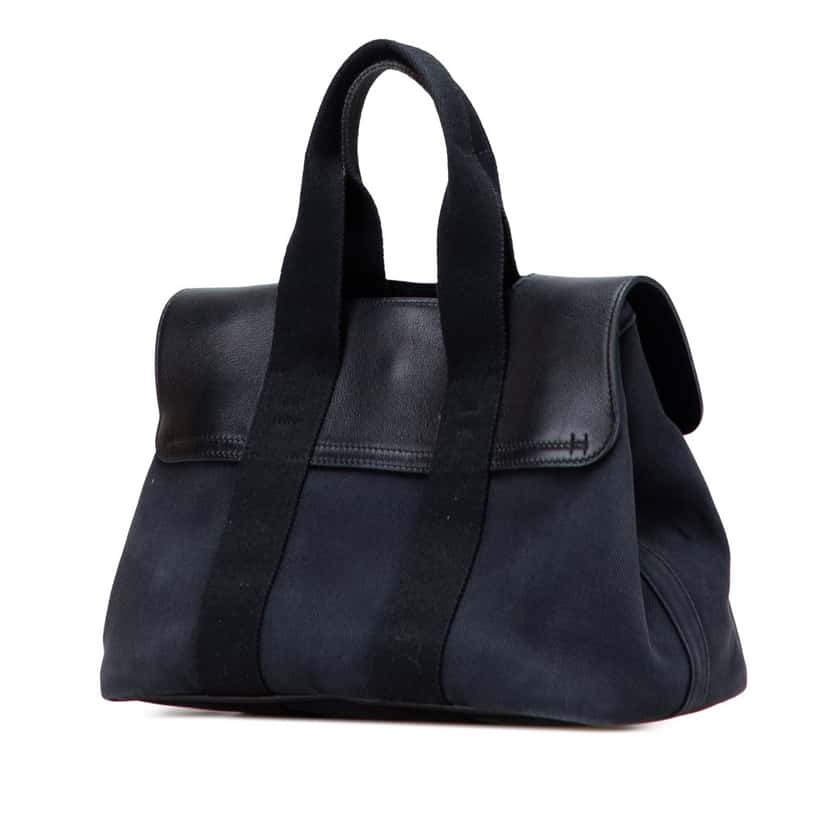 Hermès Toile Valparaiso PM Black Canvas Good condition - Back View