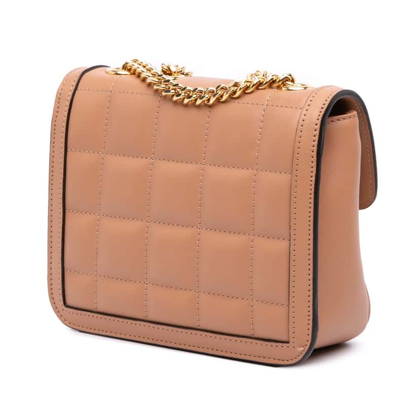 Gucci Mini Leather Deco Chain Shoulder Bag Brown Leather Very good condition - Back View