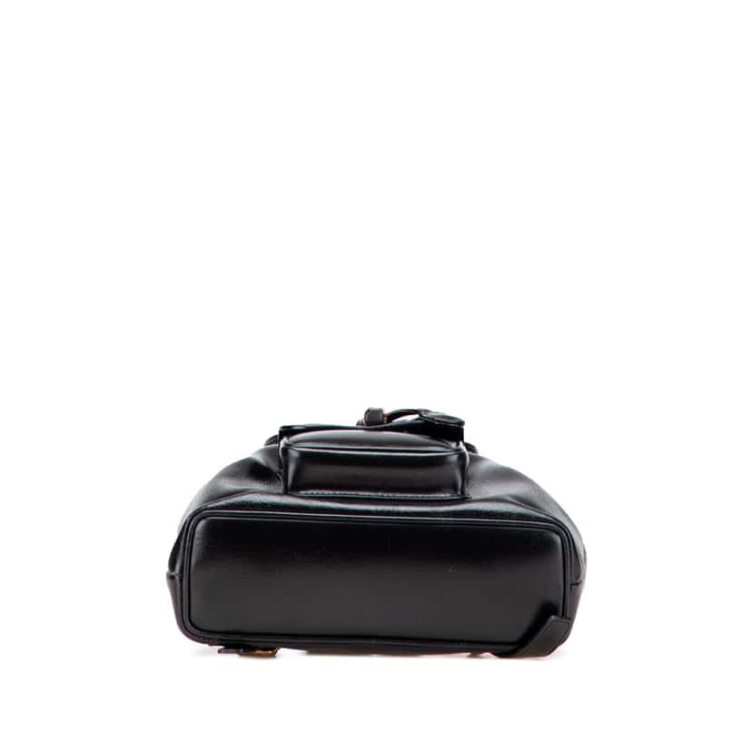 Gucci Leather Bamboo Backpack Black Leather Good condition - Inside View