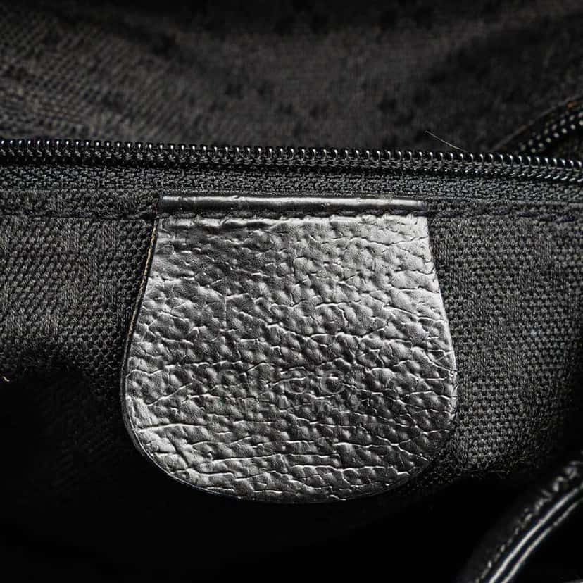 Gucci Leather Bamboo Backpack Black Leather Good condition - Box View
