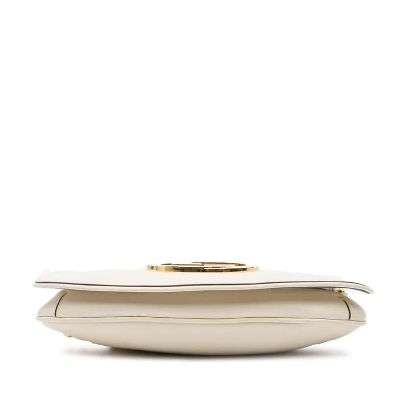 Gucci Calfskin Blondie Chain Satchel White Leather Good condition - Inside View