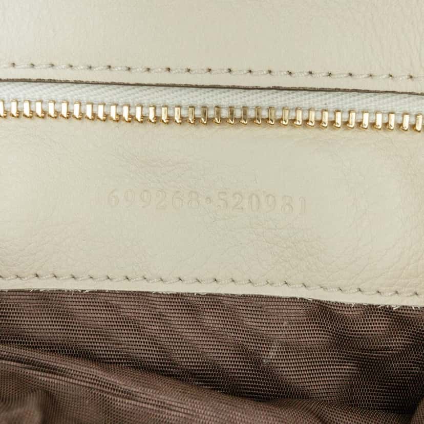 Gucci Calfskin Blondie Chain Satchel White Leather Good condition - Box View
