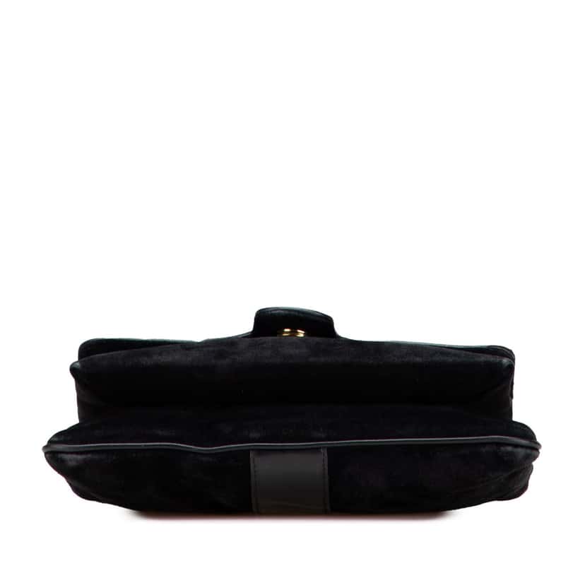 Gucci Medium Suede Arli Crossbody Black Leather Good condition - Inside View