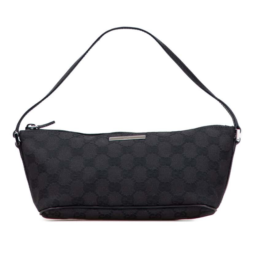 Gucci GG Canvas Boat Black Canvas Good condition - Front View