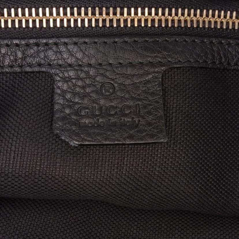 Gucci Large Calfskin Bamboo Shopper Satchel Black Leather Good condition - Box View