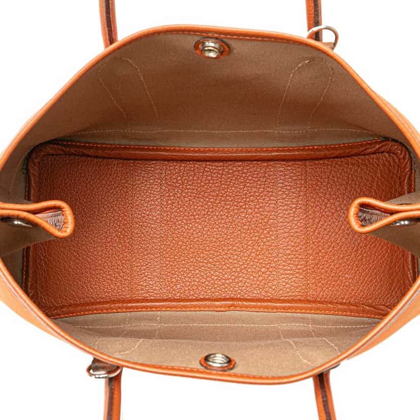 Hermès Toile and Negonda Garden Party 30 Orange Canvas Good condition - Model View