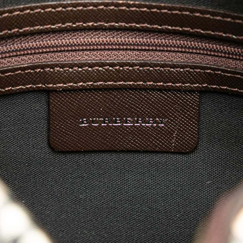 Burberry Nova Check Canvas Crossbody Brown Canvas Good condition - Box View