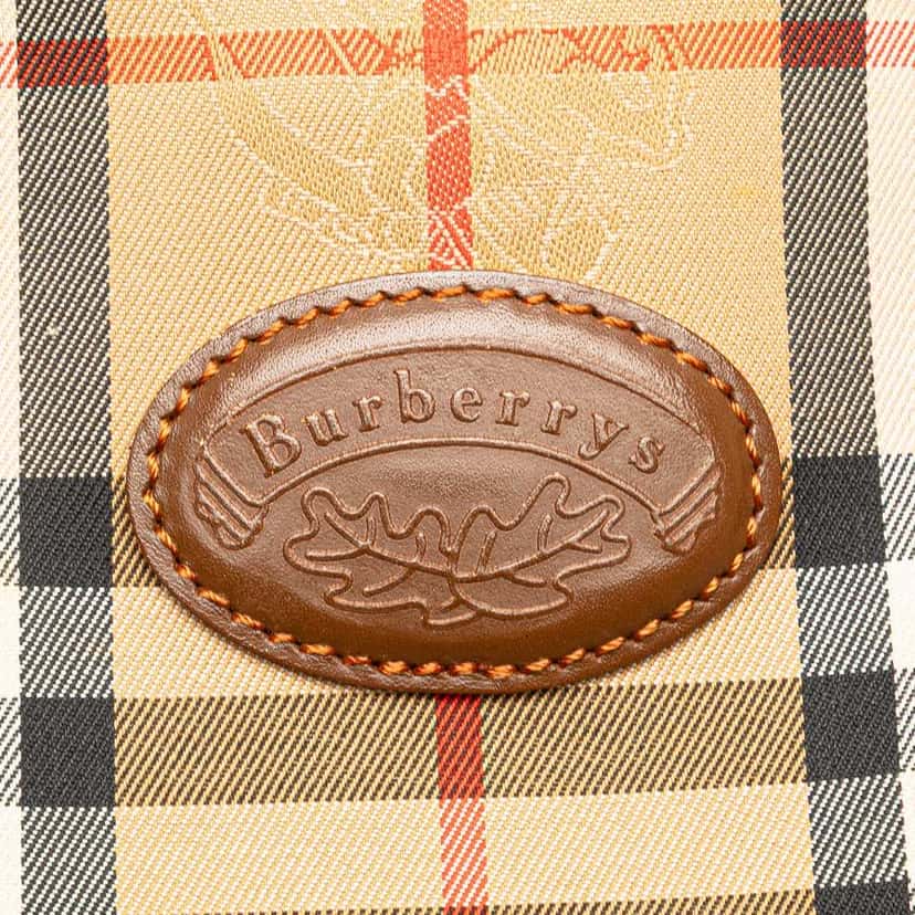 Burberry Haymarket Check Canvas Handbag Brown Canvas Good condition - Box View