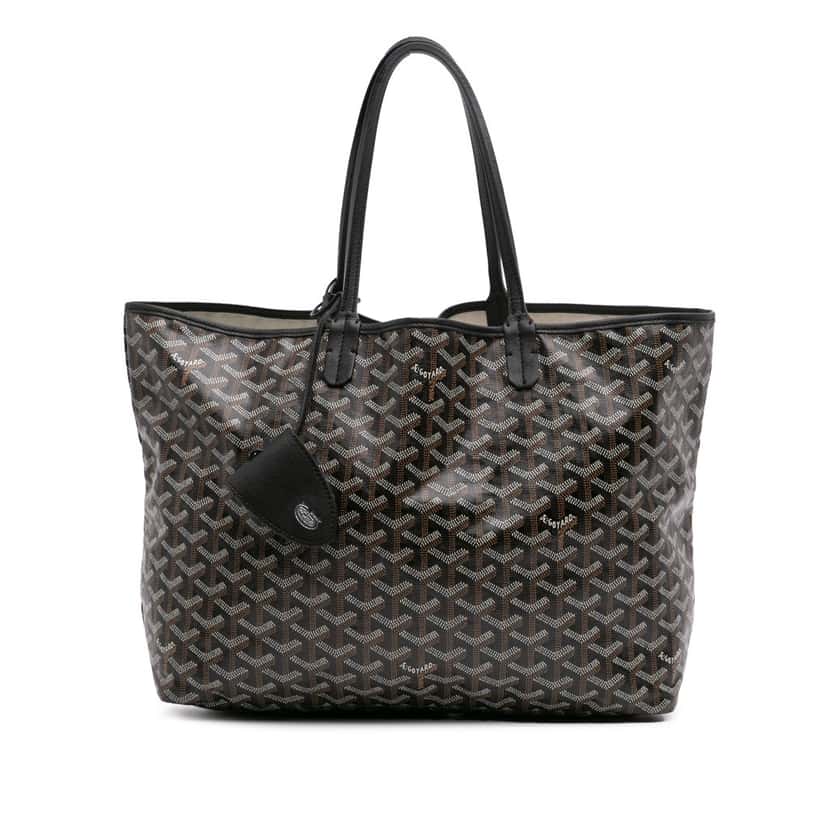 Goyard Goyardine Saint Louis PM Black Canvas Good condition - Front View