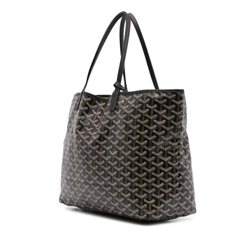 Goyard Goyardine Saint Louis PM Black Canvas Good condition - Back View