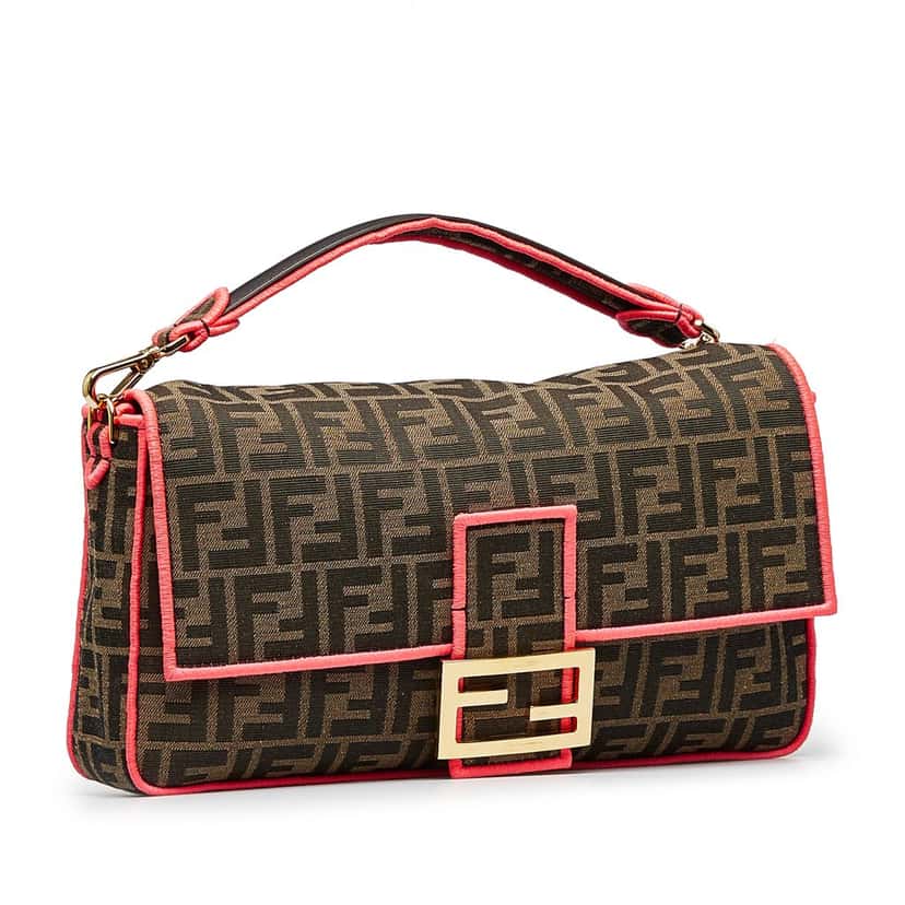 Fendi Fendi Zucca Beguette Brown Canvas Good condition - Back View