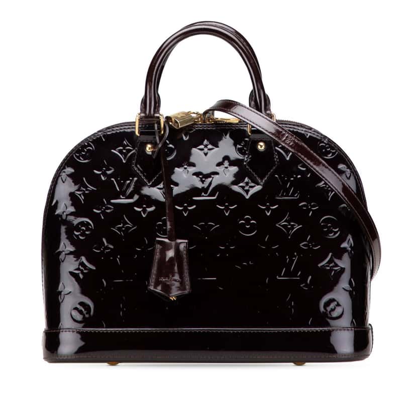 Louis Vuitton Monogram Vernis Alma PM Purple Leather Good condition - Front View